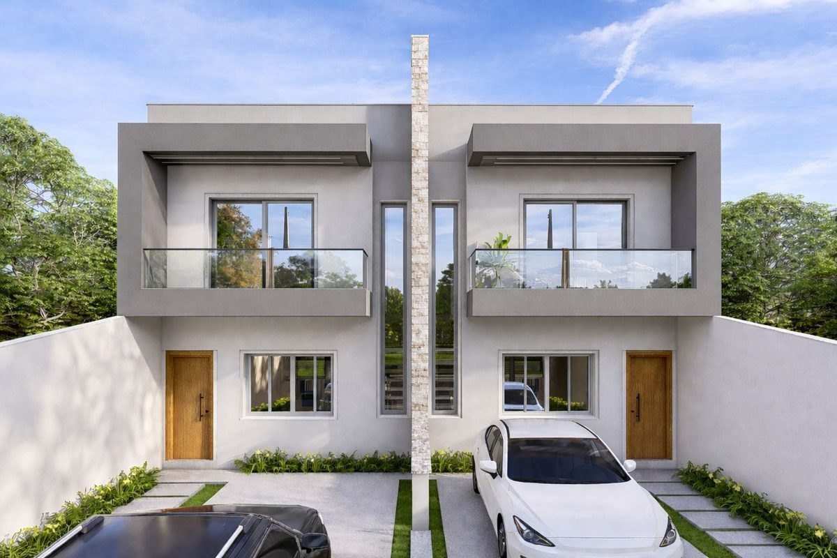 Projeto e construção de sobrado geminado residencial pela BDS Engenharia na Grande Florianópolis